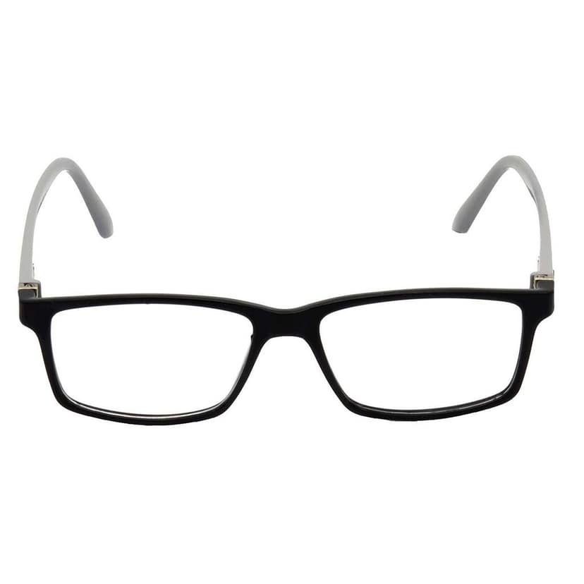 Hrinkar Plastic Full Rim Rectangle chasma frame Men & Women - HFRM-BK-GRY-11 view 2