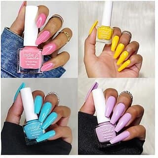Nail Polish Set for Women | 12-Free Vegan Cruelty-Free Quick Dry Long Lasting High Gloss Chip Resistant | Nail Paint Combo Set for Women | Set of 4 Vibe Check view 2