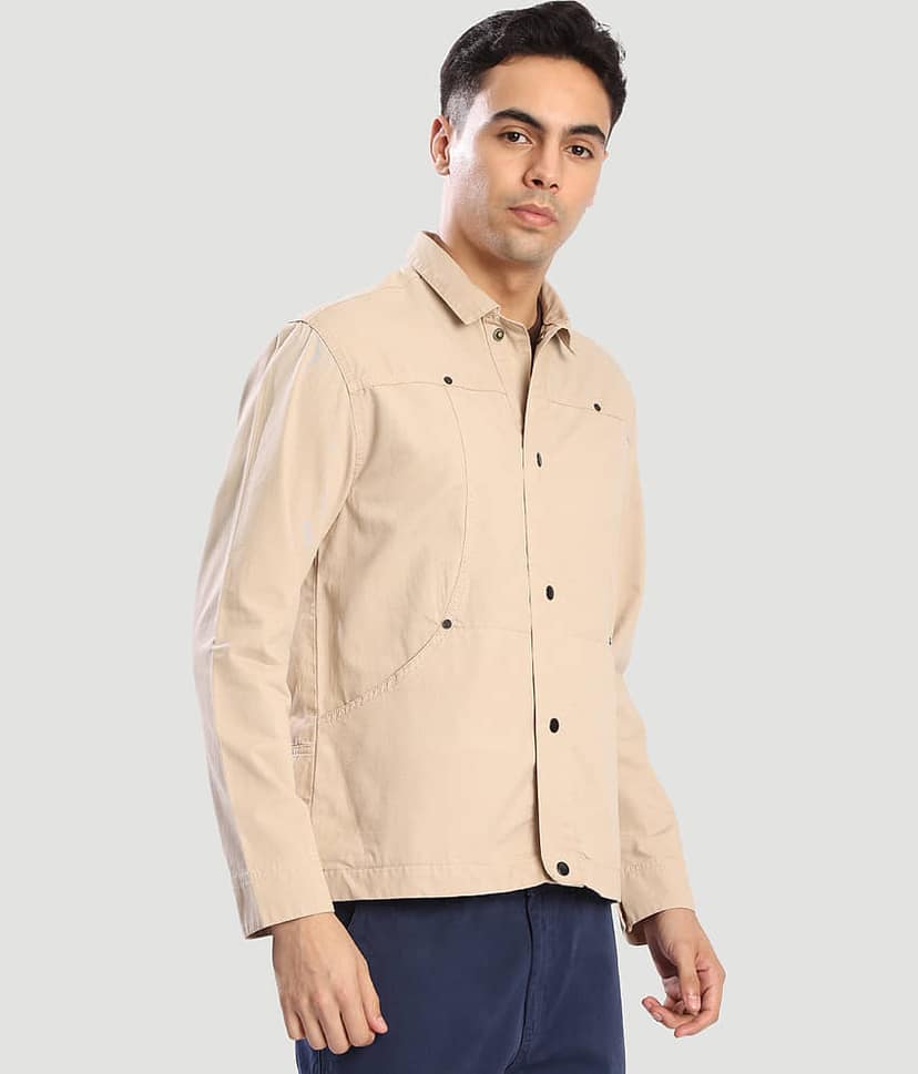 Bene Kleed Cotton Men's Casual Jacket - Beige ( Pack of 1 ) view 4