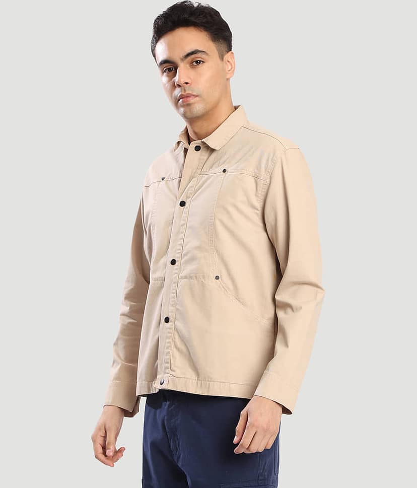 Bene Kleed Cotton Men's Casual Jacket - Beige ( Pack of 1 ) view 5
