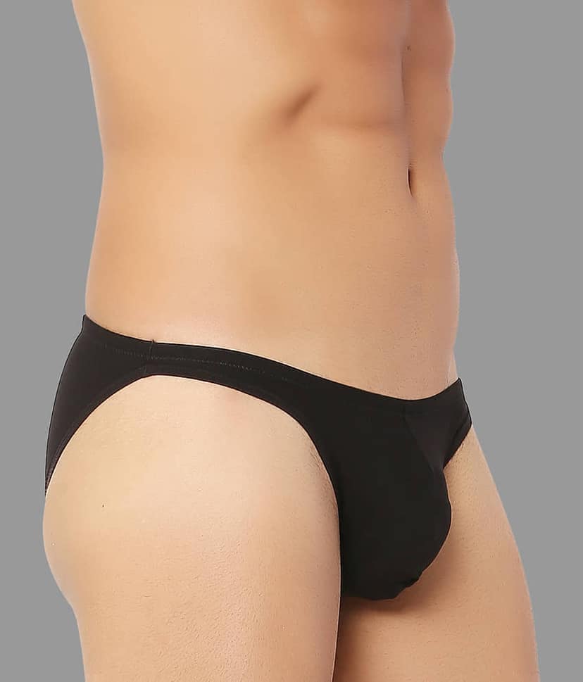 Bruchi Club Pack of 1 Modal Bikini For Men's ( Black ) view 2