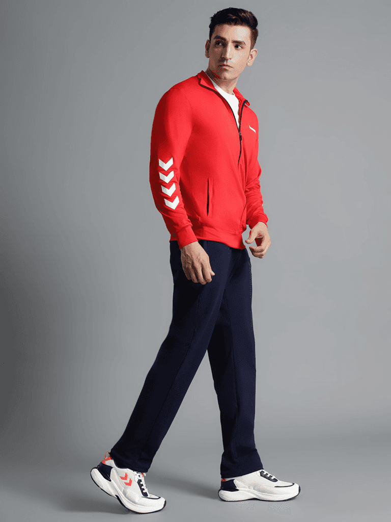 Promo Men's All weather Regular Fit Track Suit with Zipper and Pockets Comfortable Breathable Stretchable Soft Fabric For Everyday Use Ideal for Gym Training or Running Loungwear view 3