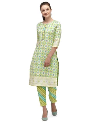 SHOPPING QUEEN Women Rayon Straight Kurta