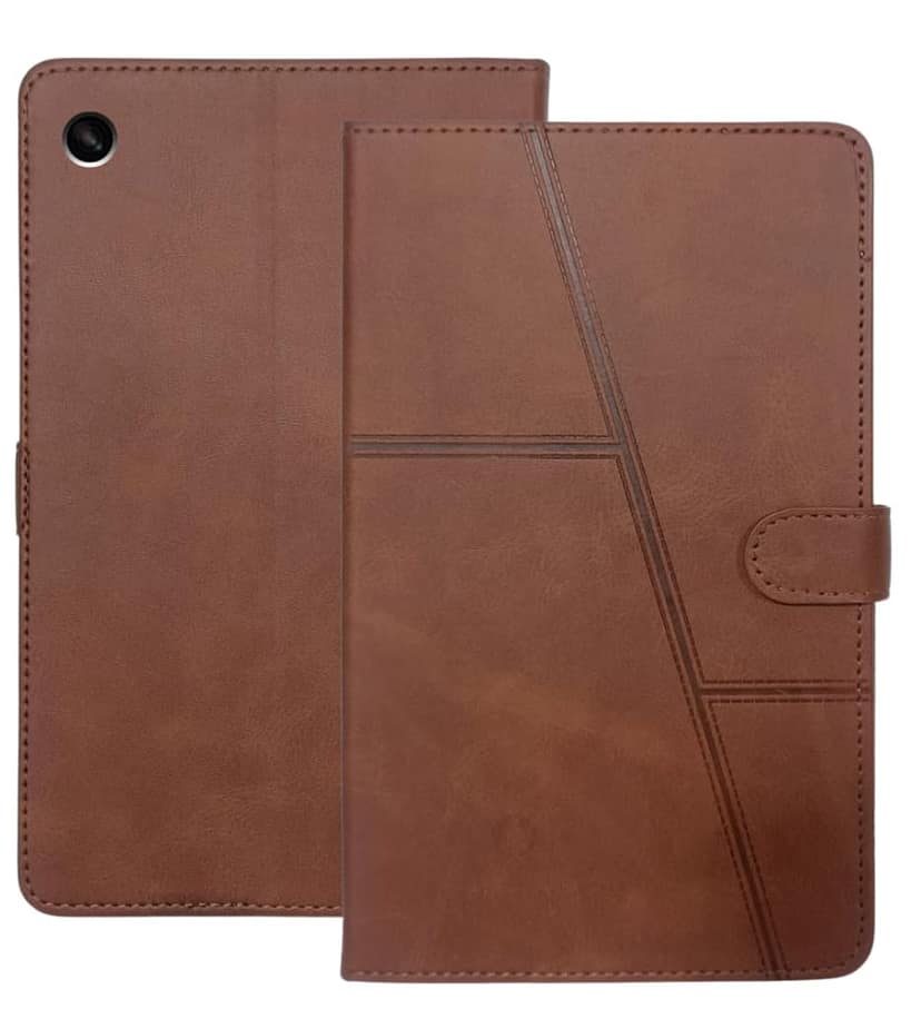 fonfox Flip Cover Compatible with Acer One 8 T4-82L 8 Inch Tablet | Premium Leather Texture Folio Case with Foldable Stand & Full Body Protection
