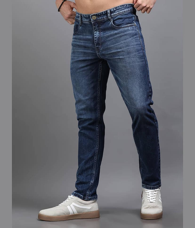 Paul Street Regular Fit Faded Men's Jeans - Light Blue ( Pack of 1 ) view 3