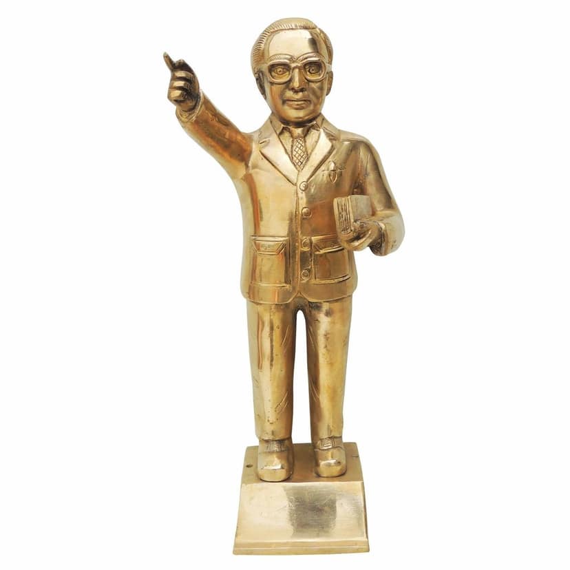 Brass Showpiece Ambedker Ji Statue - Unique Home & Study Table Decor, Height : 16 Inch (BSMAS533 X) view 2