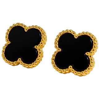 Clover Stud Earring (Black)