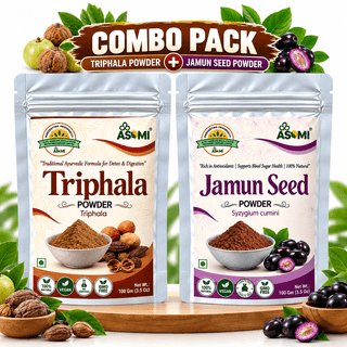 Triphala & Jamun Seed Powder Combo Pack - 200 gm - Two 100g powder pouches