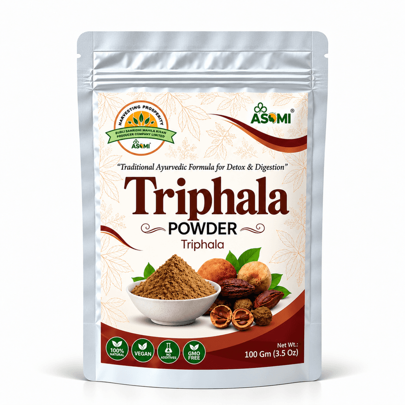 Triphala & Jamun Seed Powder Combo Pack - 200 gm - Two 100g powder pouches view 3