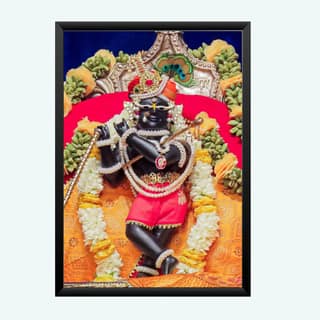 NOKKES Radha Raman ji Vrindavan Radha Raman Thakur Ji Photo Frames Religious Photo frame 5X7 Inch Photo Frame_QWW74