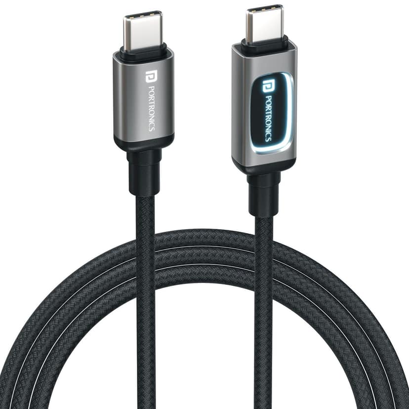 Portronics Konnect Halo Type-C Cable - Black