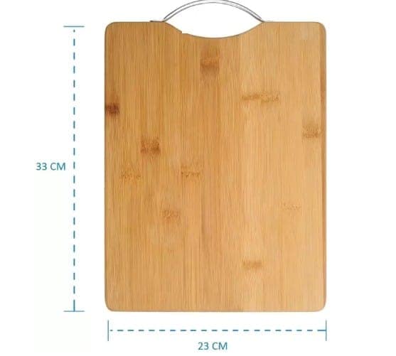 Rectangular Bamboo Cutting Board with Handle for Kitchen view 2