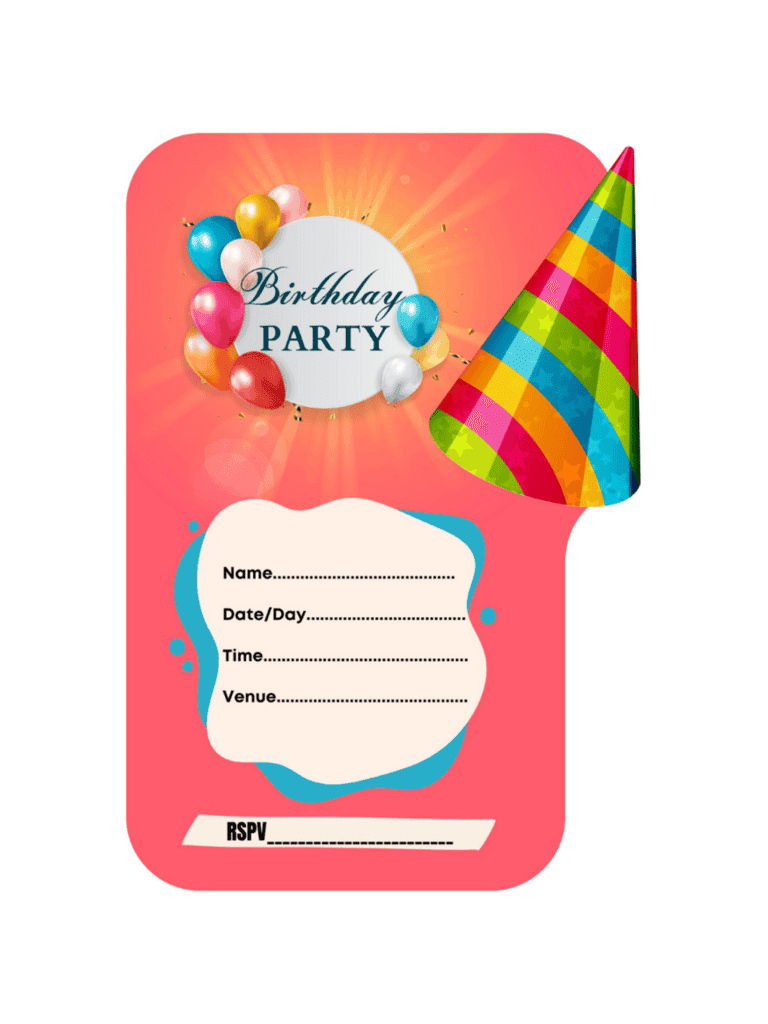 "Vibrant Birthday Celebration: Laser-Cut Invitation Cards - Pack of 25"