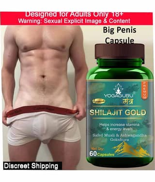 Pure Natural & Herbal Shilajit Gold Capsules - 60 Capsules, 500MG - Natural Energy Booster