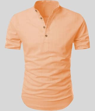 Vida Loca - Peach Cotton Slim Fit Men's Casual Shirt ( Pack of 1 )