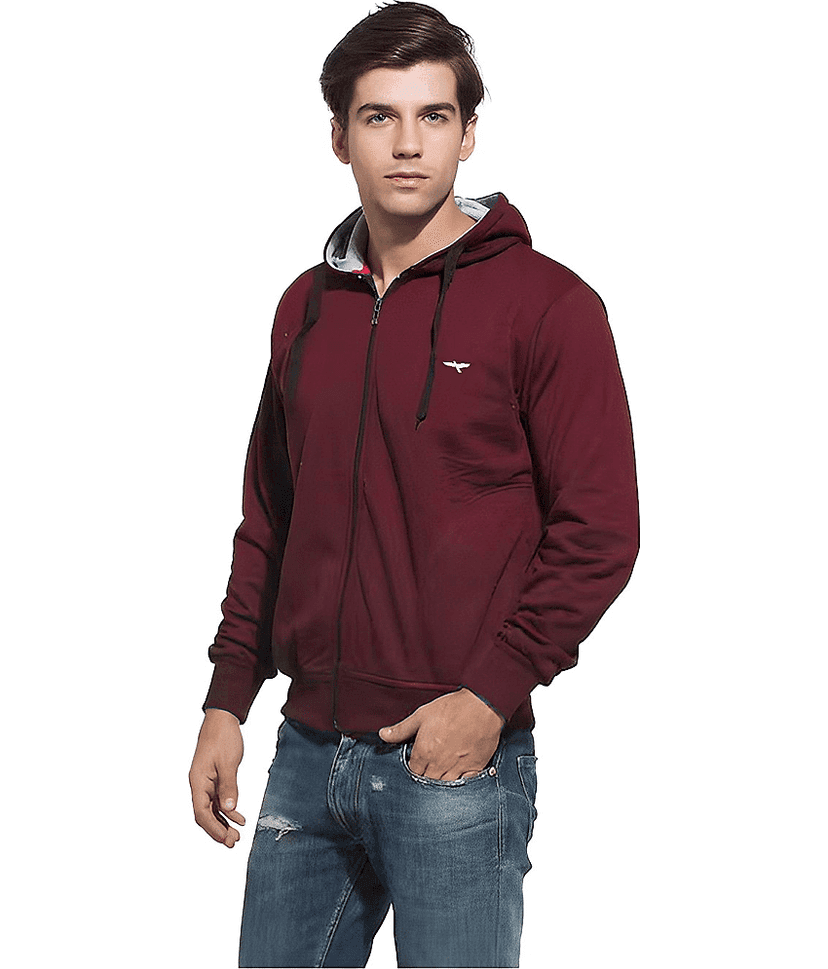 Reya Cotton Blend Men's Casual Jacket - Maroon ( Pack of 1 ) view 2