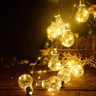 GLOWSERIE Warm Glow LED Bulb String Lights for Wedding, Birthday, Terrace and Café Decoration