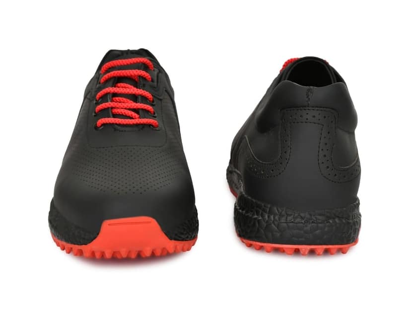 HITCARO Men's Proffessional Leather Golf Shoes | Lace-Up | Waterproof | Comfortable | Breathable view 4