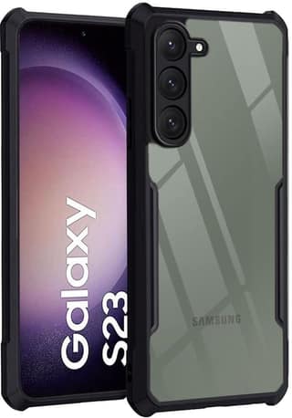 PLUGTECH Slim Shockproof Case | Matte Black Soft | Drop Protection | Precise Cutouts | Premium Mobile Cover for Samsung Galaxy S23