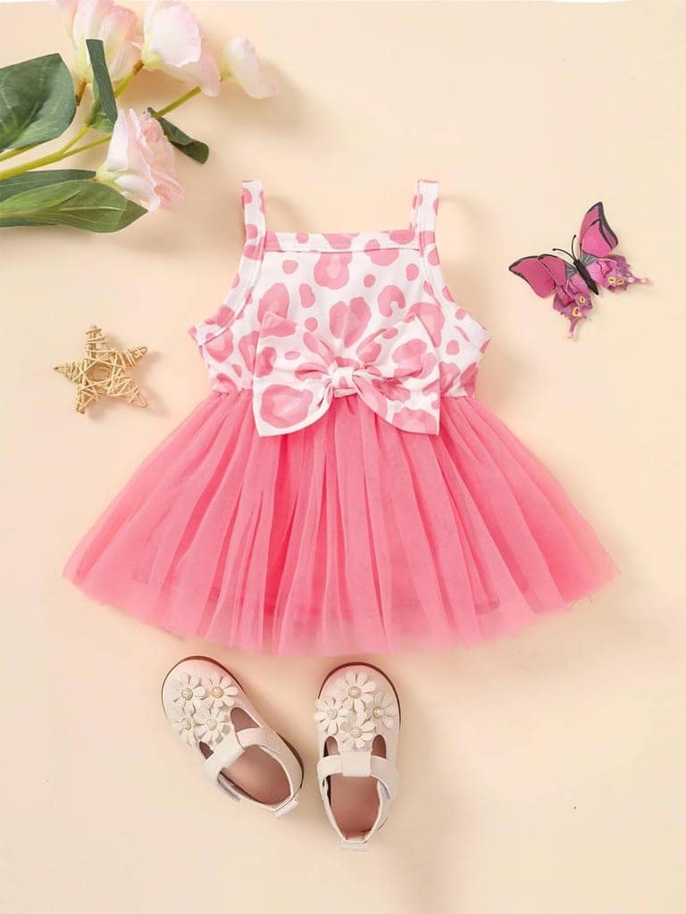 Buy & Try Baby Girl's Modal Printed Frock Mini Length Short Frocks Dress. view 3