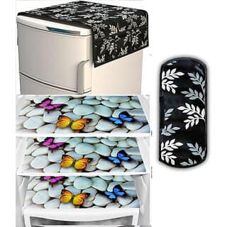 REVEXO Refrigerator Cover (Width: 98 cm, Multicolor) view 2