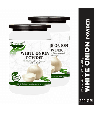 Rawmest 100% Pure White Onion For Healthy Hart Powder 200 Gm Pack of 2