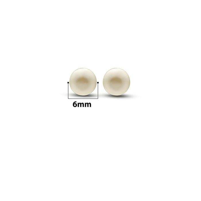 Silver Creame Pearl 6mm Earring view 4