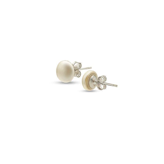 Silver Creame Pearl 6mm Earring view 5