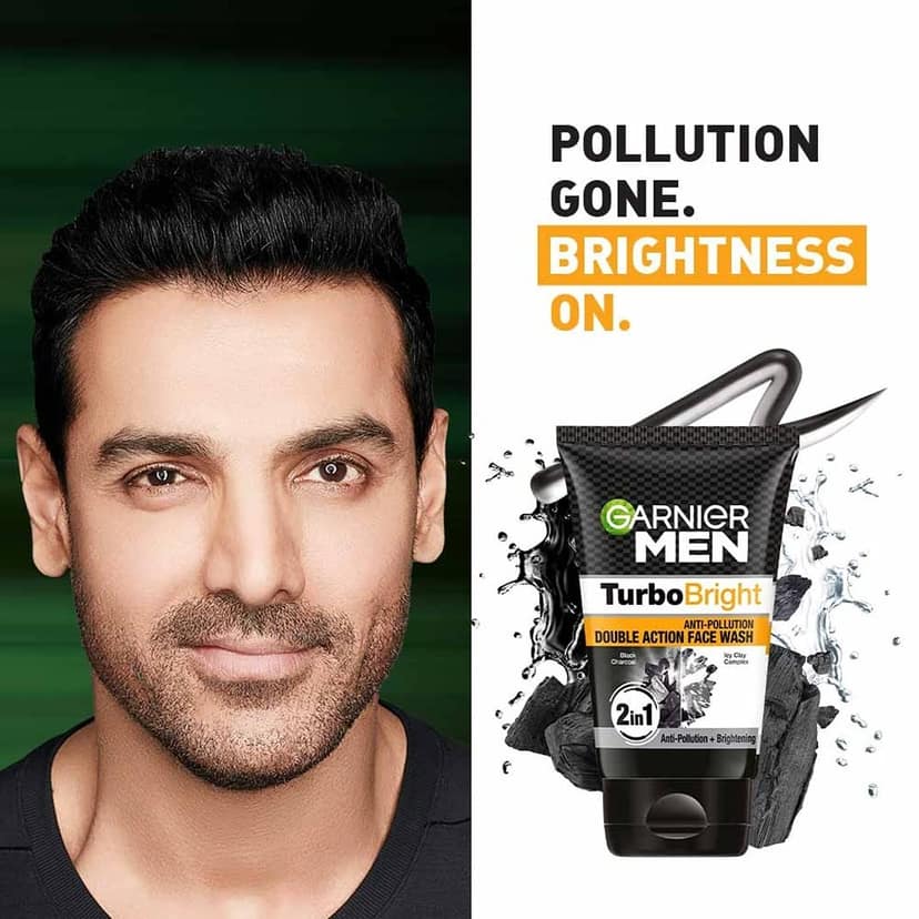 Garnier Men, Face Wash, Brightening & Anti-Pollution, Turbobright Double Action, 100 G view 2