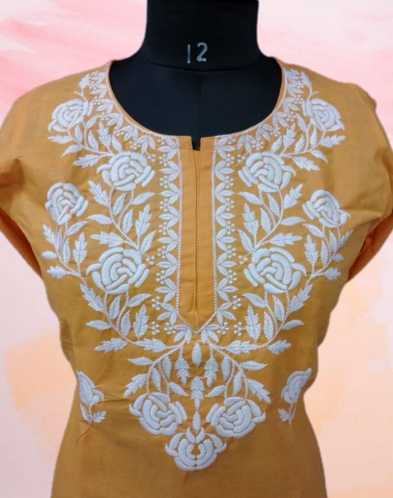P.C SHORT COTTON YELLOW KURTI view 5