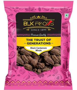 BLK FOODS _Select Black Cardamom Whole (Badi Elaichi Sabut) 100g 100 gm
