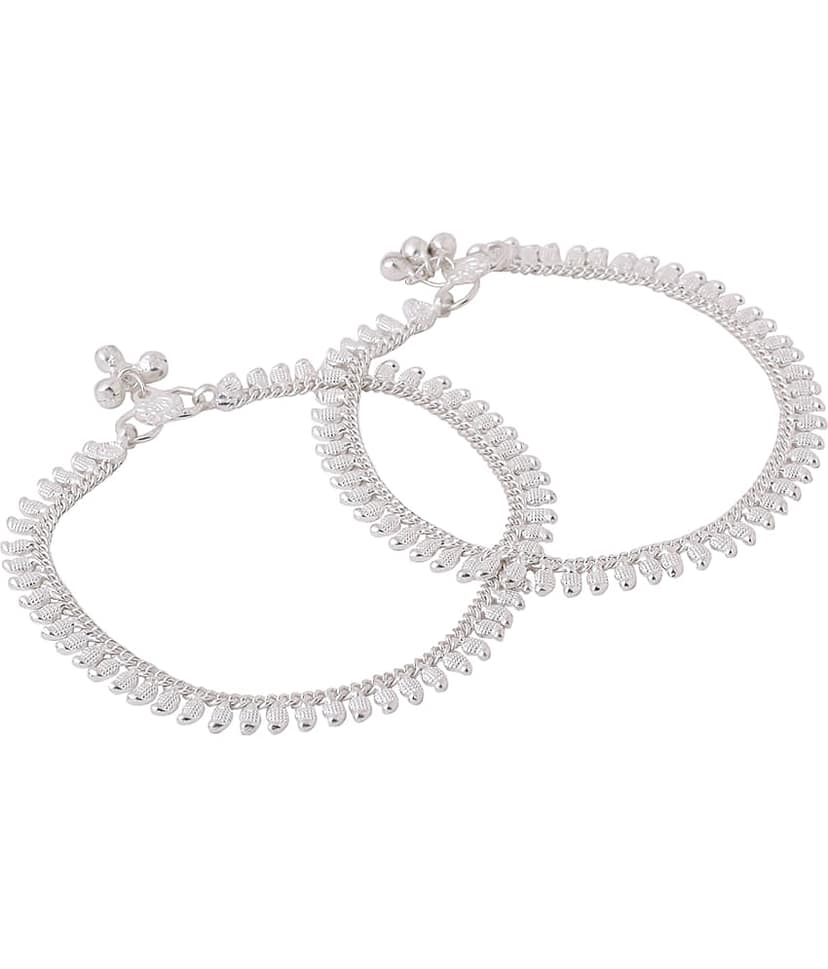 VIRAASI - Silver Anklets ( Pack of 1 ) view 2