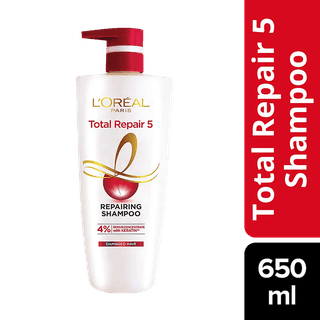 Loreal Paris Total Repair 5 Repairing Shampoo With Keratin Xs, 650 Ml