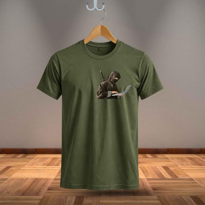 Trishoolin Cyber Ninja Anime Theme T-Shirt | Design 40022MB | Cotton Regular Fit | Crew Neck / Round Neck Half Sleeve | Pack of 1