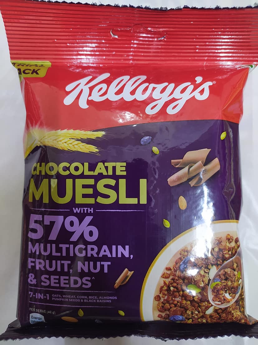 Kellogg's Chocolate Muesli With 57% Multigrain, Ruit, nut & seeds