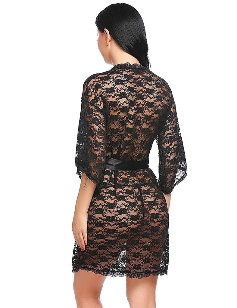 Net Babydoll Nightdress Robe panty Combo Pack 2 view 3