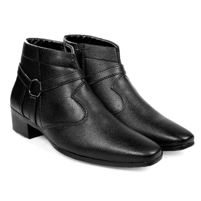 BXXY Men's New Height Increasing with Strapped Zipper and Buckle Boots for All Occassions and All Seasons view 4