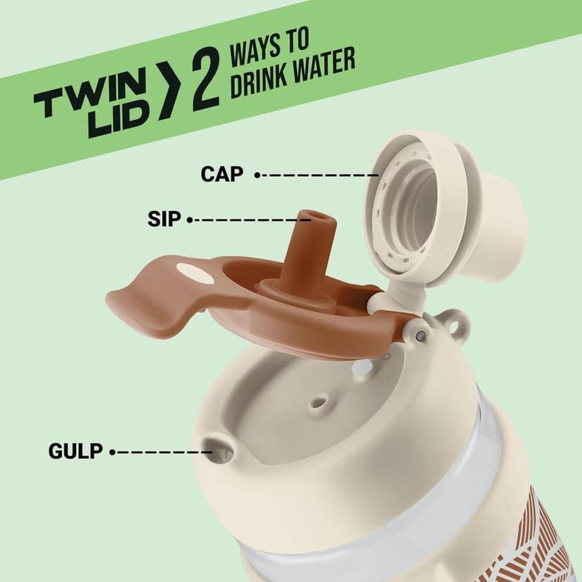MILTON Champion 900, 2-in-1 Sip or Gulp Lid Plastic Tumbler 886 ml | Leak-Proof, BPA-Free view 2