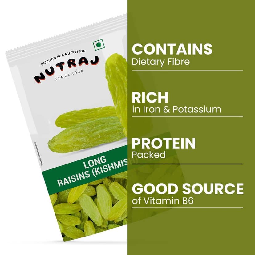 Nutraj Super Long Raisin 500g view 4