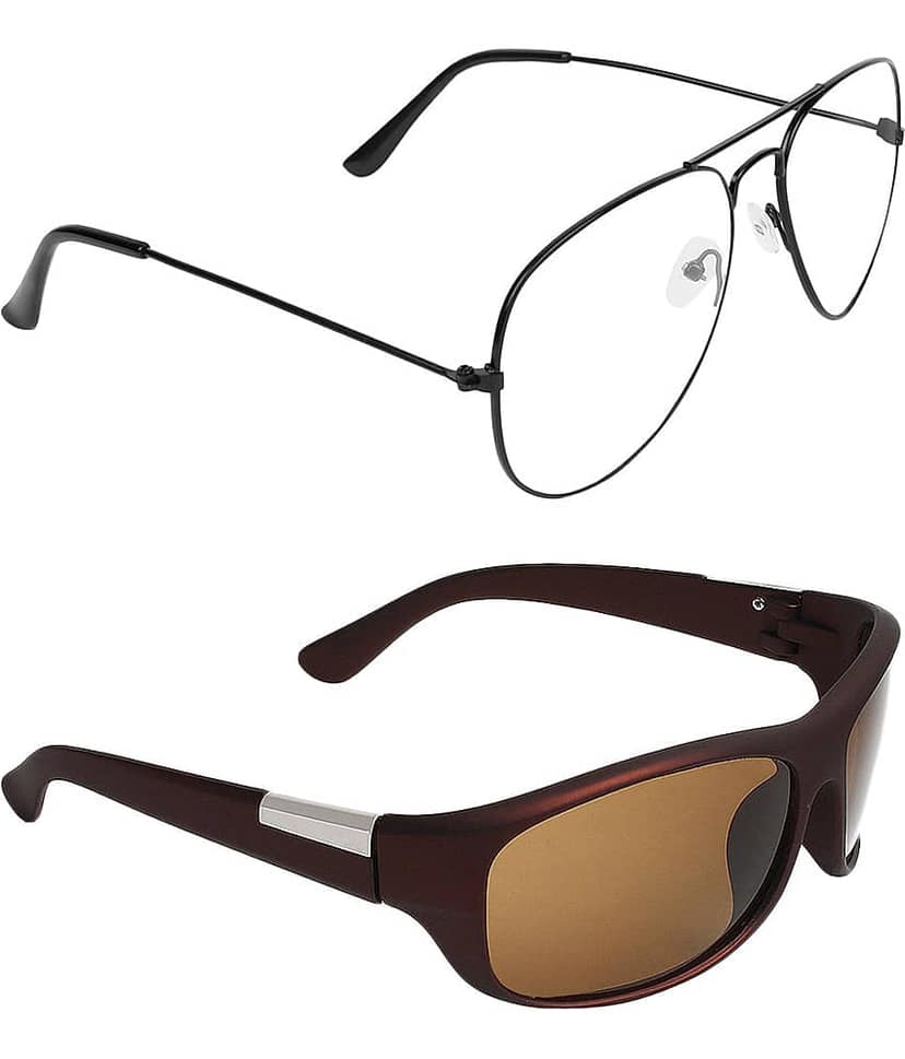 Kanny Devis - Bronze Wrap Around Sunglasses ( Pack of 2 ) view 2