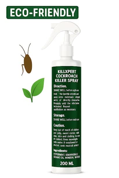 KillXpert 200 ml Cockroach Killer Spray – Instant Knockdown, Indoor Roach & Insect Control, Long‑Lasting Protection, Herbal Non‑Toxic Formula with Precision Nozzle view 2