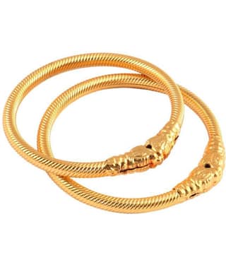 Jewar Mandi - Gold Kada ( Pack of 2 )