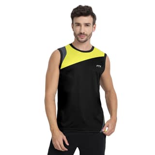 FTX Men Colorblock Round Neck Sleeveless Tshirt