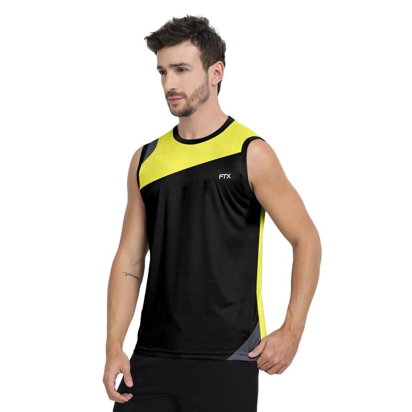 FTX Men Colorblock Round Neck Sleeveless Tshirt view 4