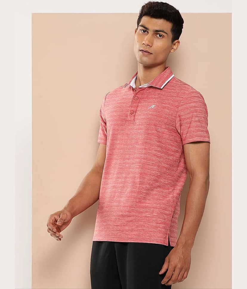 Alcis Pink Polyester Regular Fit Men's Sports Polo T-Shirt ( Pack of 1 ) view 2