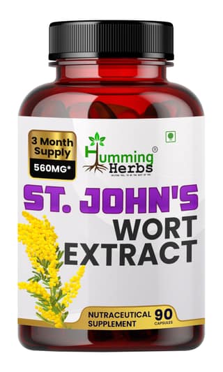 Humming Herbs St. John's Wort Extract, A Natural supplement that promotes a healthy mood and supports emotional balance, 90 Capsules