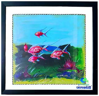 Handmade fish shell painting 327