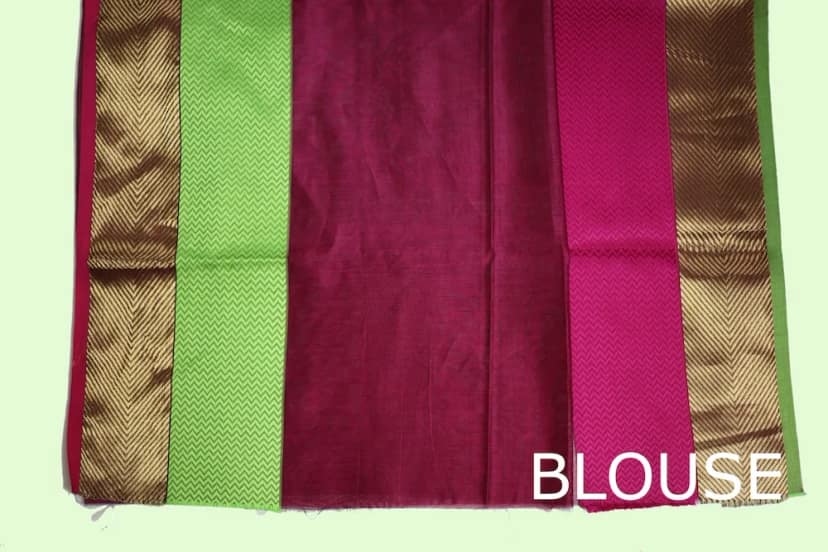 Magical Black Trio handloom Saree with Tassels view 5