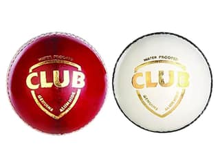Club Leather Cricket Ball Two Piece Club Size Cricket Ball Match Cricket Practice Ball 2 pic (Club Ball - Red/White)