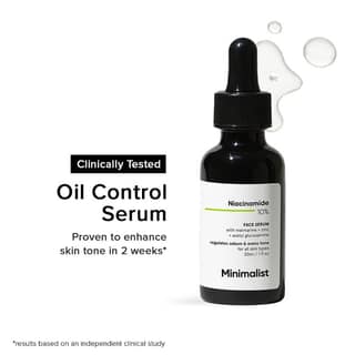 Minimalist 10% Niacinamide Face Serum With Matmarine + Zinc For Reducing Oil & Blemishes (30ml)